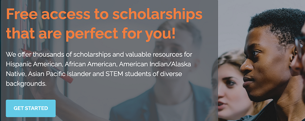 IOSSCholarships promo poster with diverse students in the background