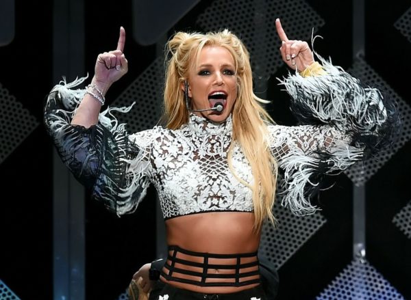 Britney Spears performing on stage