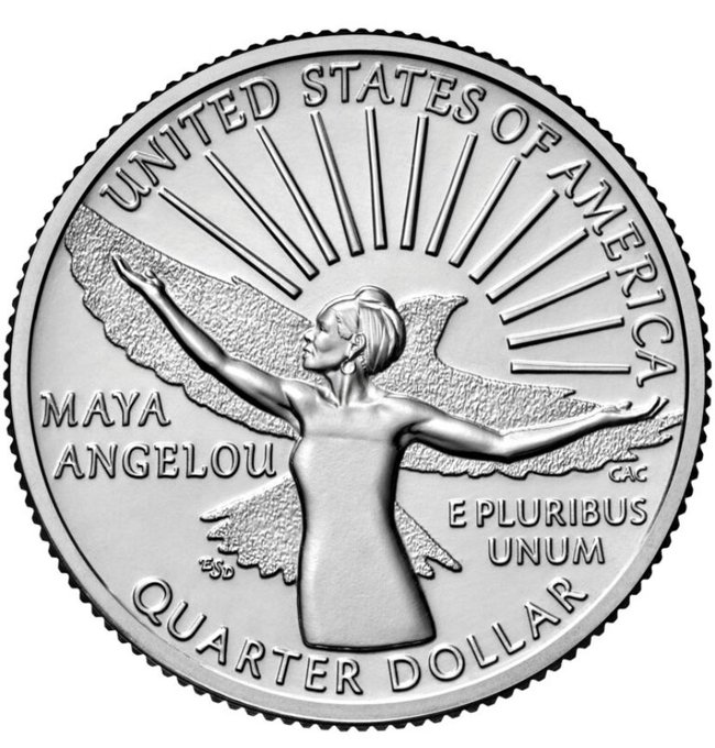 U.S. quarter featuring Maya Angelou